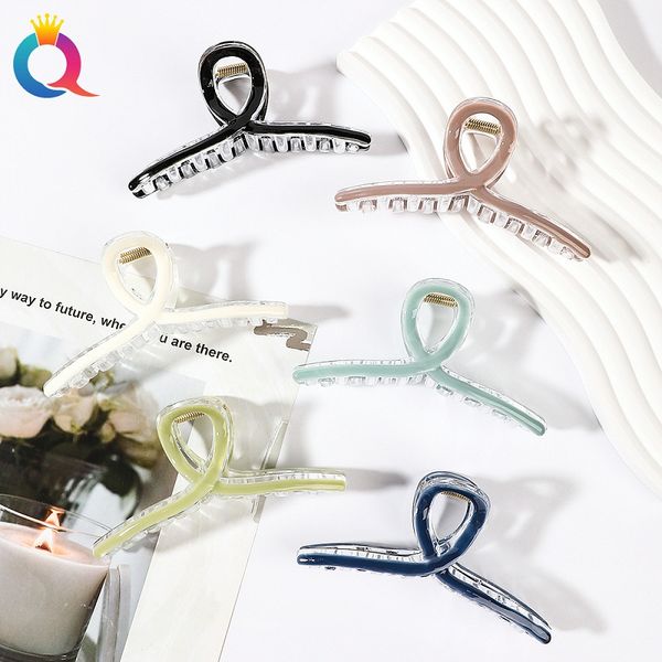 

fashion blogger designer jewelry drip oil cross hairpin personalized twist hairpin shark clip accessories barrettes hair wholesale zj60, Slivery;golden