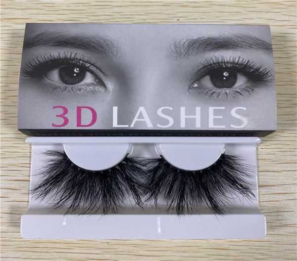 

25mm longer 3d mink eyelashes premium soft natural thick cross handmade 5d mink lashes with paper box1678964