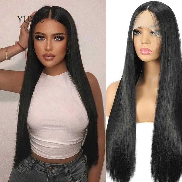 

synthetic wigs lace front wigs black wigs for women long straight synthetic frotal perruque femme brazilan hair heat resistant 230227