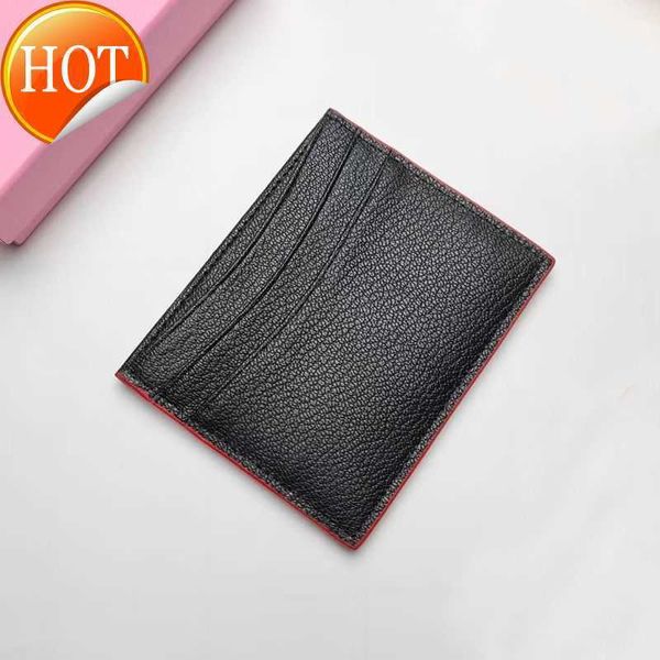 

luxury brand designer wallet card pack women's folder korean version sweet love cowhide certificate wallets practical small and delicat, Red;black