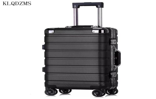 

klqdzms 20quot aluminum frame trolley suitcase travel carry on rolling luggage spinner on wheels boarding case lj205139214