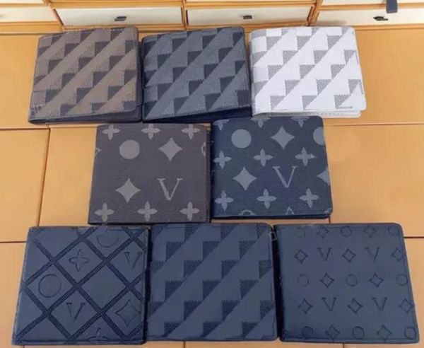 

2023 designer wallet men's short wallet credit card holder women's small wallet with box, Red;black