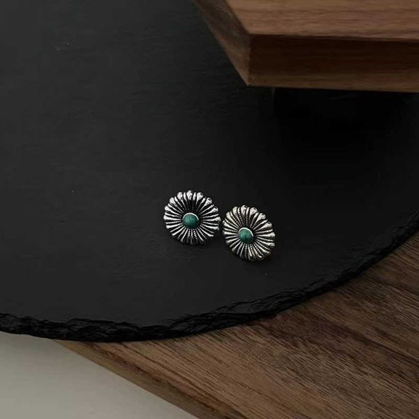 

new sterling silver turquoise daisy flower bohemian earrings, Golden