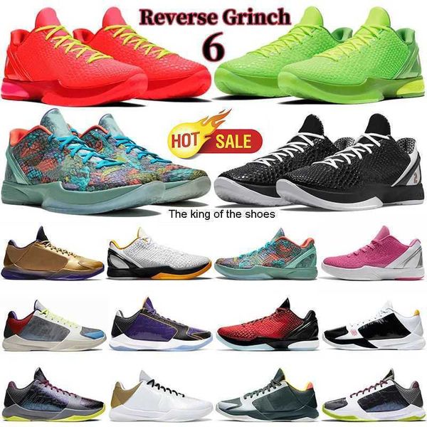 

reverse grinch mamba basketball shoes men chaos prelude 6 protros del sol white 5 protro dark knight big stage mens outdoor sport trainers s, Black