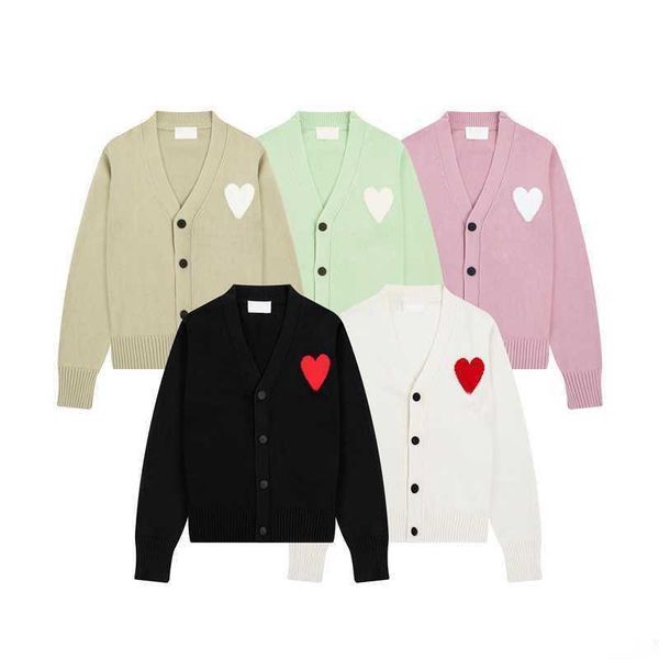 

2023 paris men's sweaters amis de coeur love crew neck sweater fashion brand streetwear pullover high street usa clothing women men lov, White;black