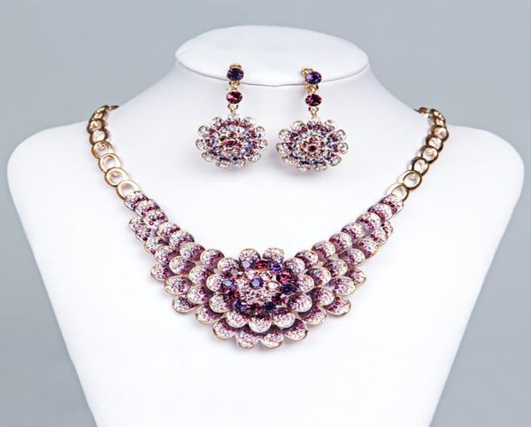 

15071 wedding bridal accessories jewelry necklace and earring set party jewelry for wedding party bride1443338, White