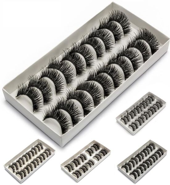 

10 pairslot natural false eyelashes fake lashes long makeup faux 3d mink lashes eyelash extension eyelashes beauty6689589