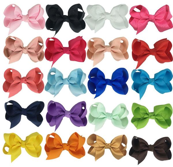 

girls039 head pieces hair clips headware colorful ribbon bow hairpins children accessories3465689, White;red
