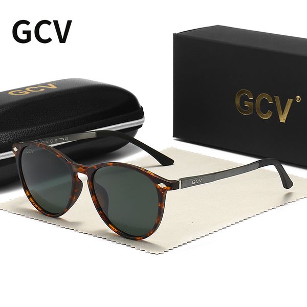 

sunglasses gcv ultra light tr90 sunglasses men female polarized tac lens driving sun glasses women sports cat eye butterfly circular 230627, White;black