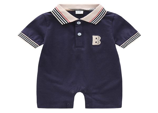 

fashion 2019 summer baby boy romper short sleeve cotton infant jumpsuit cartoon printed baby girl rompers newborn baby clothes7161557, Blue
