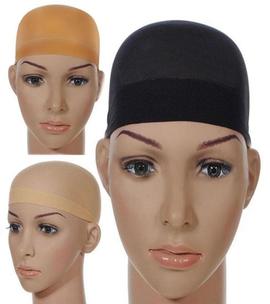 

2pcs hair mesh wig cap hair nets wig liner hairnet snood glueless dome wig cap stretchable elastic hair net6394983, Black;brown