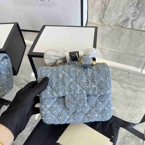 

cc bag shoulder bags women fashion designer bags handbag denim sequins chan nel crossbody luxury chain bag leather shoulder designers tot