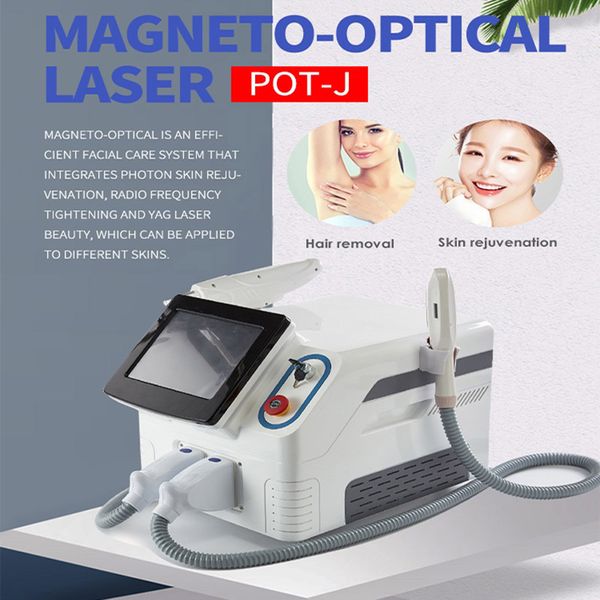 

selling painless opt + nd yag laser machine for fast hair remove &tattoo removal skin rejuvenation beauty laser equipment, Black