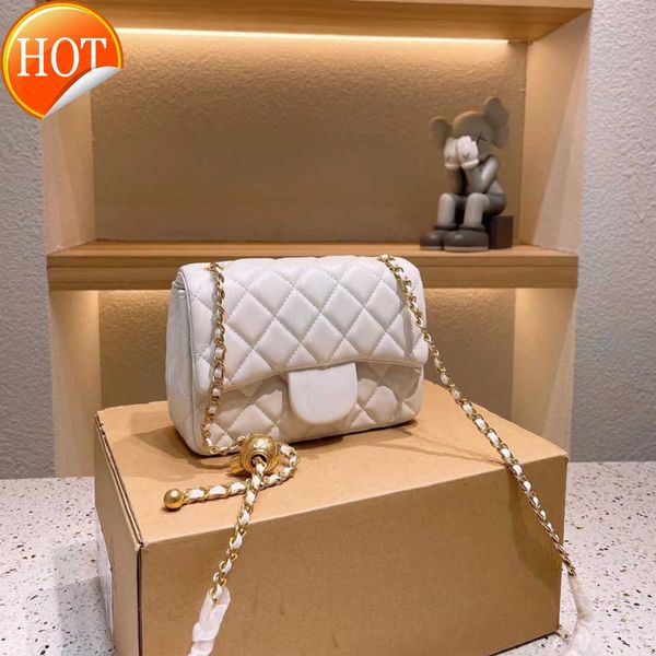 

women's brand designer bags handbags shoulder crossbody bag tote new golden ball square fat man plaid chain single-shoulder cross-sleev