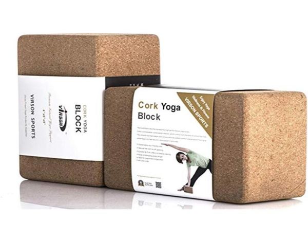 

1pc virson cork yoga blocknontoxic antibacterial sweepabsorbing fitness cork yoga block classic size 9 quot 6 quot 4q6126128