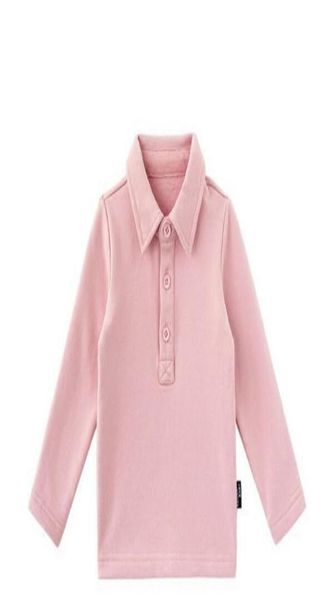 

2019 spring autumn new style boy with button lapel style fashion long sleeve tshirt children clothes2452490, White;black
