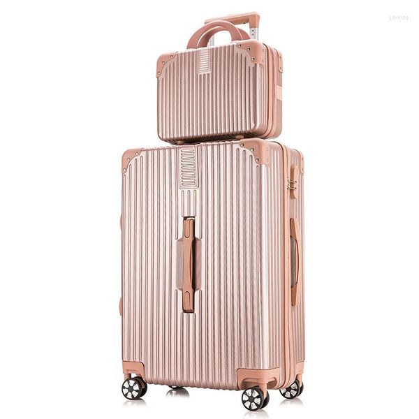 

suitcases mother and child box suitcase 20" rolling luggage travel on wheels carry cabin trolley bag fashion set