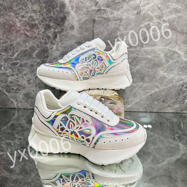 

2023 new r sneaker men women reflective casual shoes genuine leather sneakers party calfskin quality shoe, Black