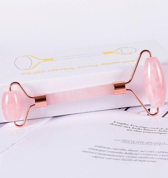 

pink double head massage roller jade roller face thin massager face jade roller face massager tool5013284