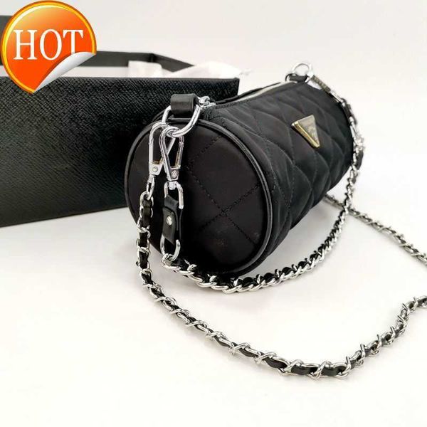 

women's luxury designer shoulder bag 2023 new chain small cylindrical handbag fashion diamond-shaped crossbody factory direct sales