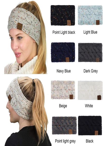 

cc hairband colorful knitted crochet headband winter ear warmer elastic hair band wide hair accessories9310019, Yellow