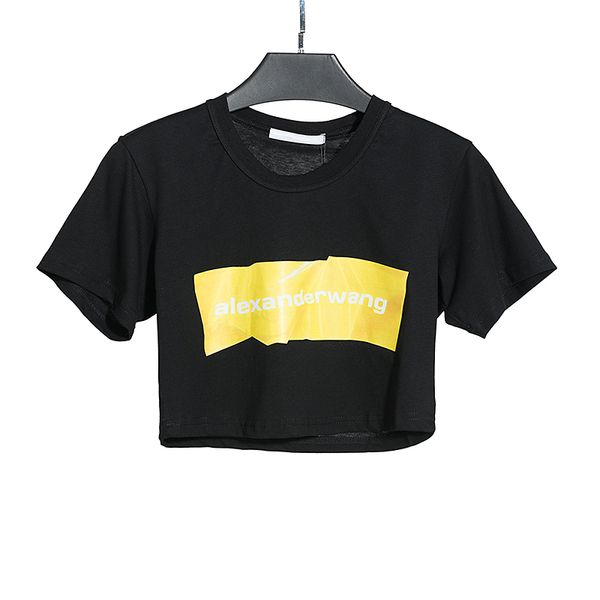 

woman shirts clothing women womens t shirt crop tee designer clothes tshirt cotton short sleeve letter print fashion summer pullover female, White