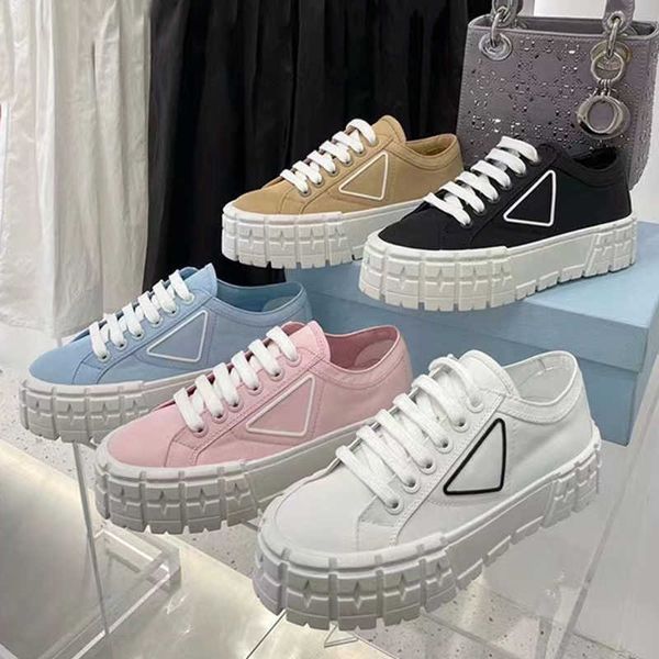 

's casual shoes Designer shoes Fashion Platform Solid Heighten Shoe Sneakers Gabardine Nylon Casual Shoes Brand Wheel Trainers Luxury Canvas Sneaker, Casual shoes a1