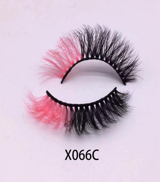 

colored eyelash 3d color lashes natural fluffy false lash bulk colorful fake eyelashes for dramatic makeup2086322