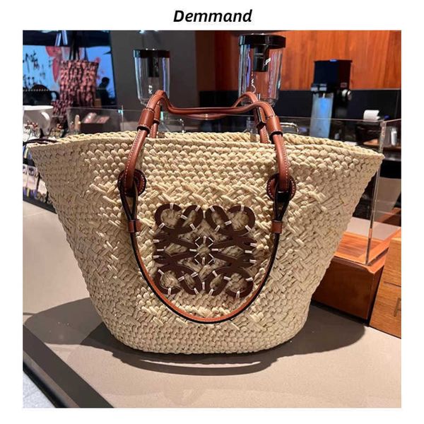 

french vine woven straw woven bag new pastoral style handwoven tote bag seaside vacation handheld shoulder bag