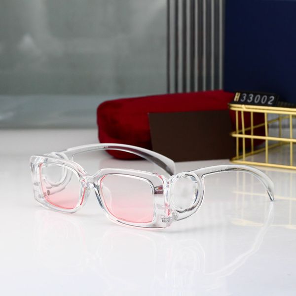 

luxury sunglasses 33002 rectangle lenses uv400 radiation resistant personalized retro eyeglasses women men designer full frame glasses whole, White;black