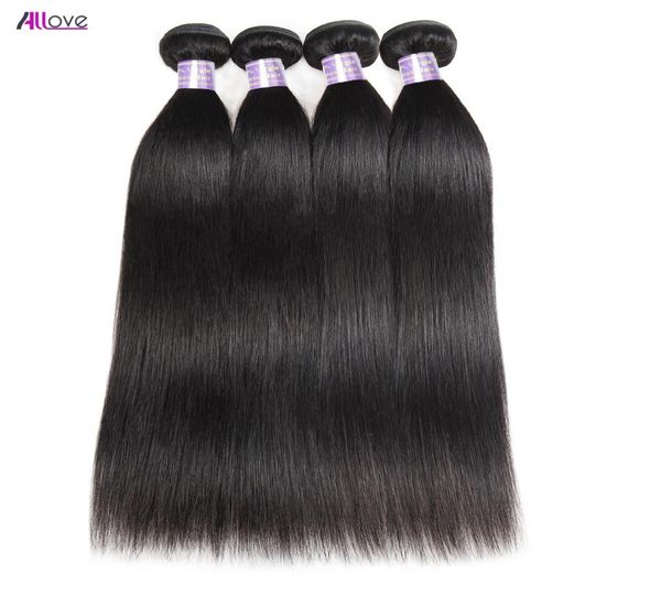 

8a unprocessed peruvian human hair bundles brazilian body wave straight hair weave 34bundles mink brazillian body wave silky stra6015737, Black