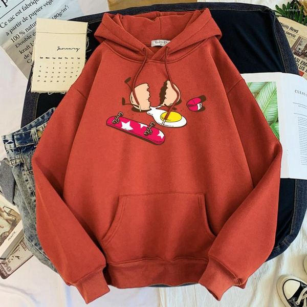 

style men's hoodies broken egg skateboarding autumn casual clothing for mens street hip hop tracksuit comfortable fleece sweatshirts ma, Black