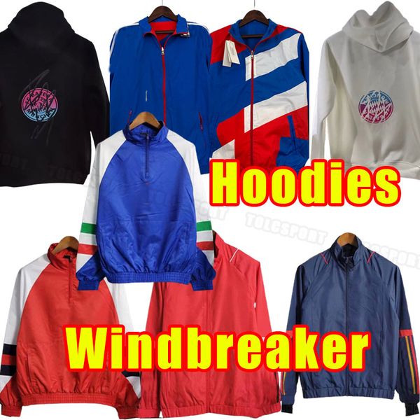 

mane 2023 2024 bayern soccer tracksuits upamecano pavard munich goretzka neuer muller lewandowski sane kimmich 23 24 windbreakere hoodies, Black