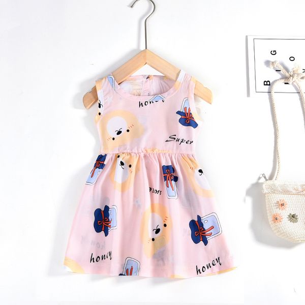

children girl clothing kids clothes flower girls dress with floral print wear vendor designers summer custom wholesale big kids, Red;yellow