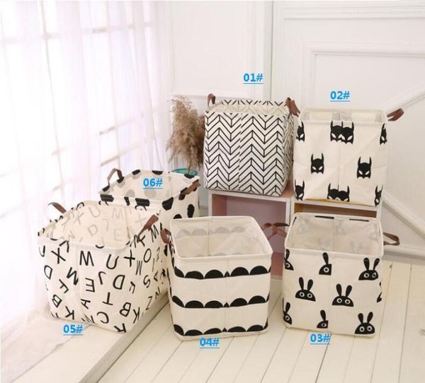 

clothing storage bucket 6 styles folding laundry basket kids toys sundries storage barrel foldable laundry organizer holder box4595162, Black