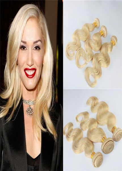

factory whole 613 blonde human hair bundles virgin unprocessed remy hair extensions body wave russian human hair weft extensi3875957, Black