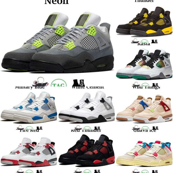 

basketball shoes for men 4 women 4s military black cat sail red thunder white oreo cactus jack blue university infrared cool grey mens sport, White;red