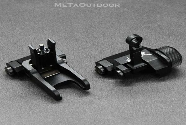 

tactical accessories scope flip up 300 meter folding front rear sight with 20mm picatinny weaver mount base m4 ar159877614