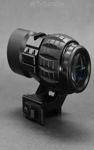 

tactical 3x scope magnifier optics rifle scope quick release 20mm picatinny weaver mount base red dot sight hunting shooting airso5259242