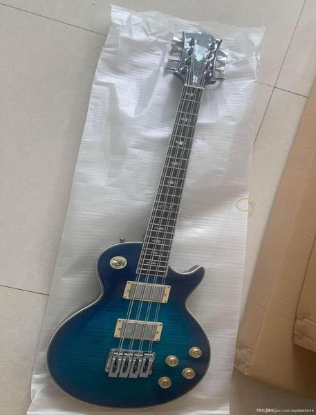 

whole custom new 8 string lpmodelelectric bass guitar blue new5974779