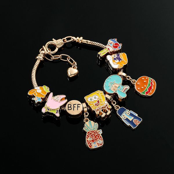 

anime baby friends drip oil metal ball bell keychain key ring accesssory, Blue