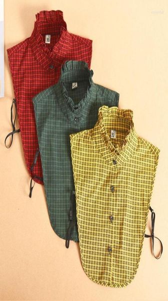 

bow ties women plaid stand lapel detachable collars girls formal suits half shirt false collar ladies fake sweater blouse decorbow9819735, Black;gray