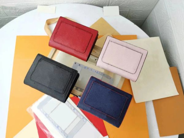 

designer lady purse money bag for women clea imprinted leather short wallets zipper coin pouch card slots women little wallet coin purse poc, Red;black