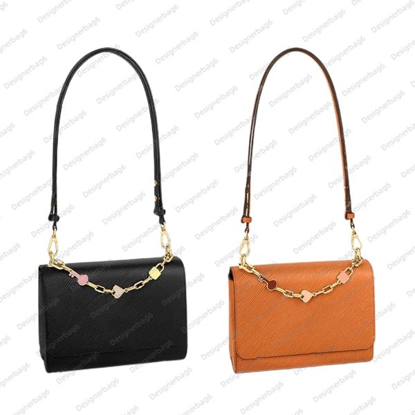

10a ladies fashion casual designe luxury twist shoulder bag chain bag crossbody tote handbag genuine leather all steel hardware
