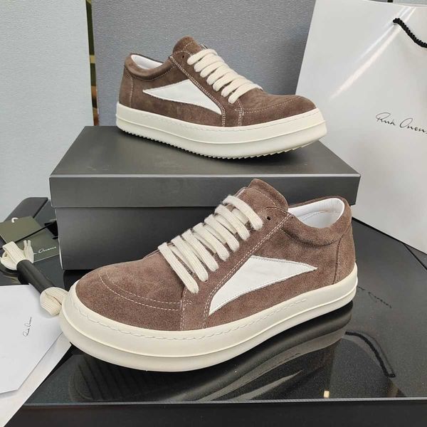 

rick new ro low shoes men's genuine leather casual frosted leather board shoes women's elevated sports shoes street wear fashion s