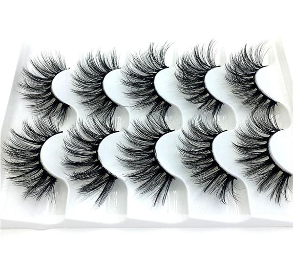 

2020 new 5 pairs 100 real mink eyelashes 3d natural false eyelashes mink lashes soft eyelash extension makeup kit cilios 0169485499