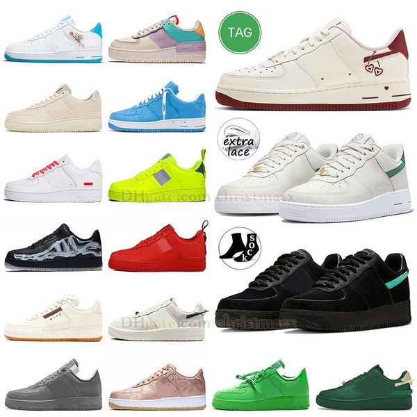 

1s valentine's day running shoes dhgate mens womens tiffany and co classic 07 black white mca leather unversity blue gold 40th green be