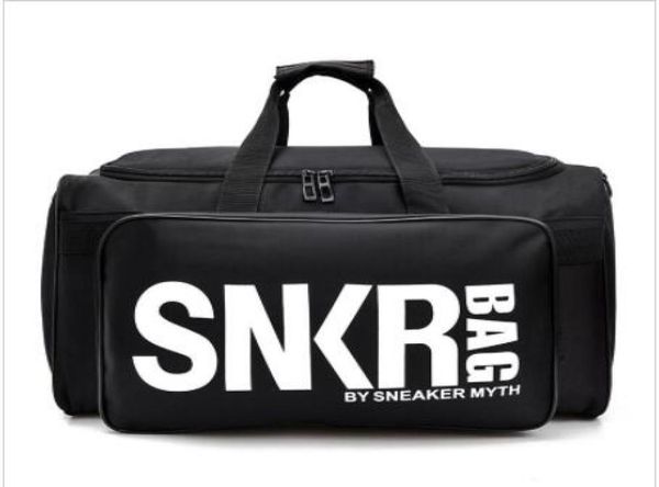

new snkr designer duffle bag 19ss mens womens designer bags black white large capacity travel bag gym bags4462090