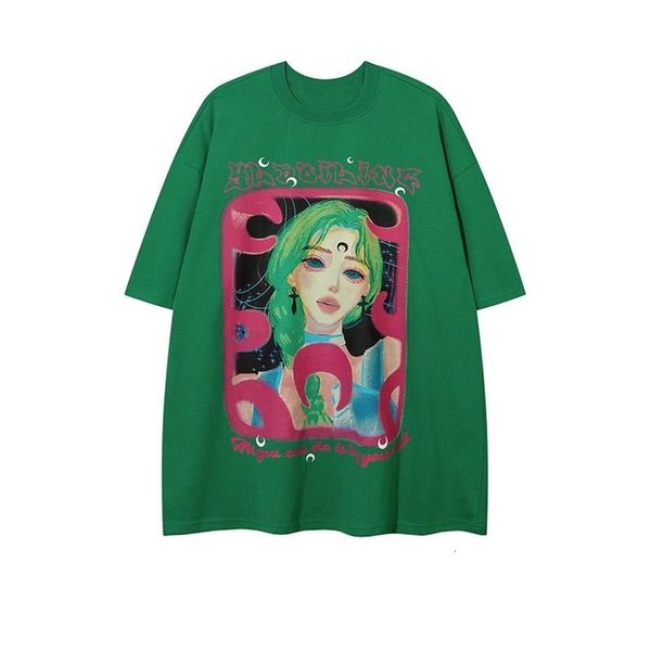 

women s t shirt cartoon girly printed t shirt women summer fashion vintage trend cotton oversized harajuku casual couple all match 230628, White