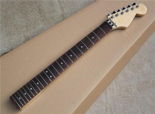 

factory custom 6 strings maple electric guitar neck with chrome tunersrosewood fingerboard22 fretscan be customized as request5074474